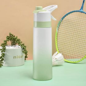 Spray Water Bottle For Girls Outdoor Sport Fitness Water Cup Large Capacity Spray Bottle Drinkware Travel Bottles Kitchen Gadgets (Color: PCgreen)