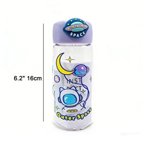 Astronaut Cat Plastic Bottle 400ml-Purple (Option: 6926398660098)