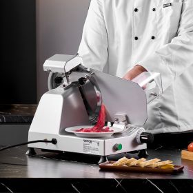 Meat Slicer 180W 10" Electric Deli Food Slicer For Frozen Meat Bread Cheese (Option: Silver)