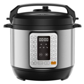 Electric Pressure Cooker, Multi-functional Kitchen Appliance, Instant Heating Multi-functional Cookingware, Stainless Steel Cookingware (Option: Silver  8QT)