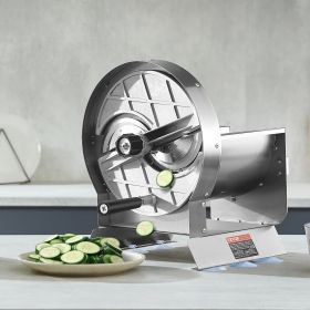 Manual Vegetable Fruit Slicer, 0-0.5'/0-12mm Thickness Adjustable Commercial Slicer Machine, Stainless Steel Food Cutter Slicing Machine With 2 S (Option: Silver)