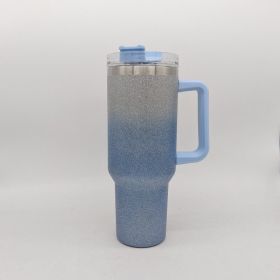 Large Capacity Double-layer Stainless Steel Vacuum Insulation Cup (Color: Gradient Blue)